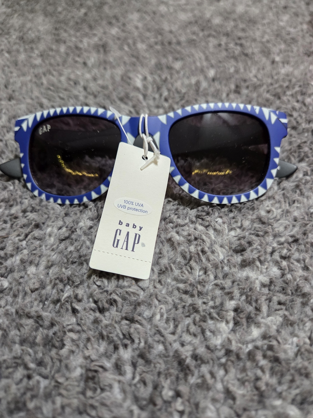 GAP Baby Blue Tri-Pattern Kids Sunglasses